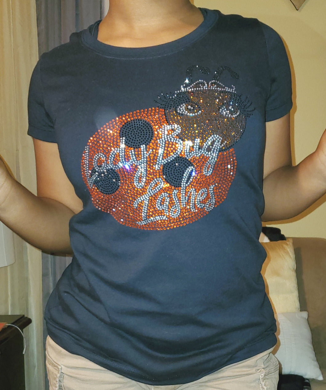 Black BLING Tee - LARGE
