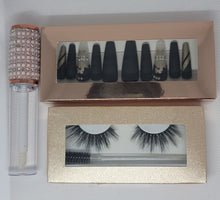 Load image into Gallery viewer, LASH/LIP GLOSS/PRESS-ON NAILS BUNDLE
