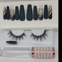 Load image into Gallery viewer, LASH/LIP GLOSS/PRESS-ON NAILS BUNDLE
